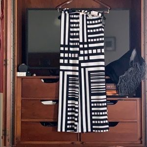 NWT Chico’s black and antique white palazzo pants.